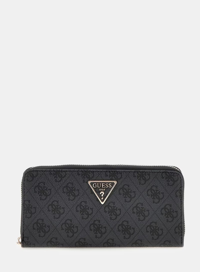 guess Wallet for Women Camera Bags with Zipper and Classic Black Print - Image 1