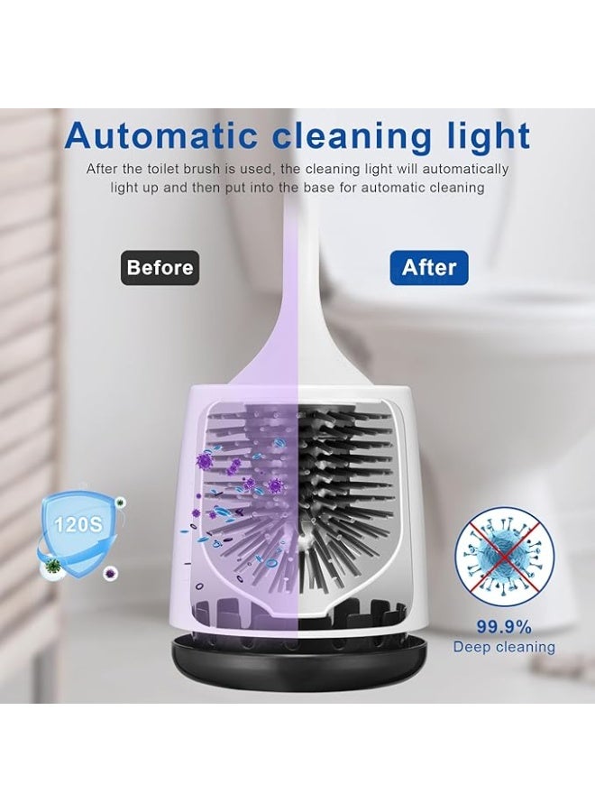 Ratolo electric toilet brush with silicone bristles, toilet bowl brush and holder set for deep cleaning - Image 4