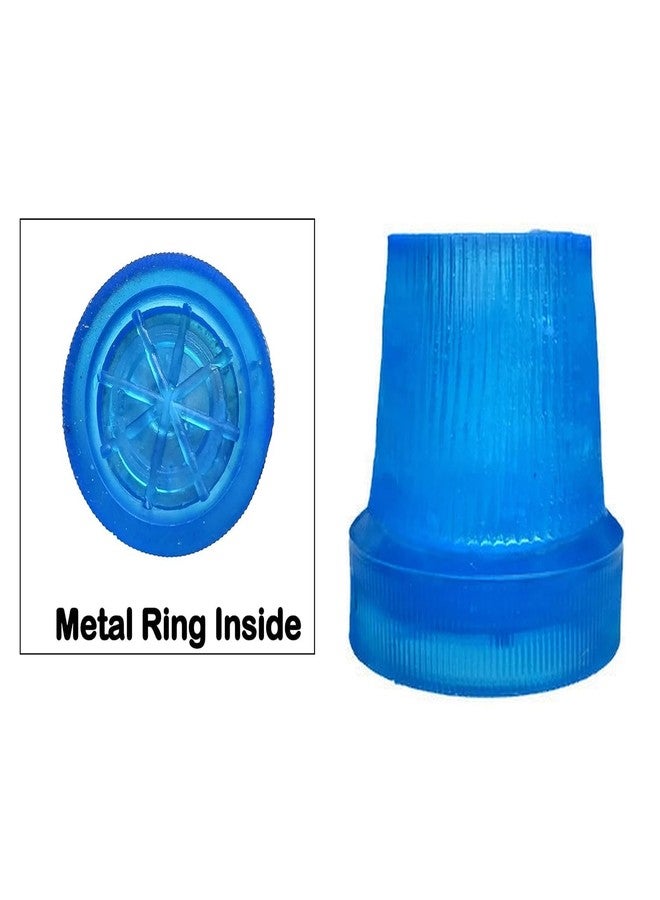 SASALES Silicon Cane Tips, 50mm, Anti-Slip Walking Stick Quadripod Protector, Blue, Pack of 4 - Image 2