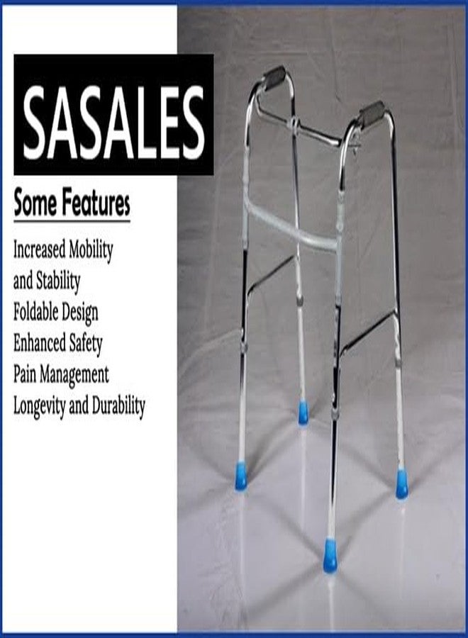 SASALES Silicon Cane Tips, 50mm, Anti-Slip Walking Stick Quadripod Protector, Blue, Pack of 4 - Image 5