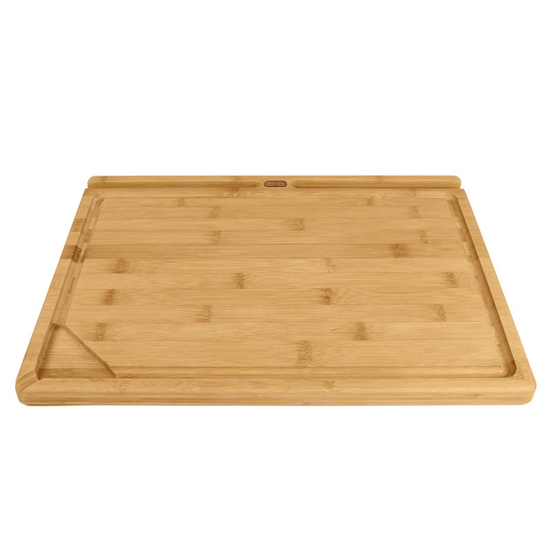 Dexas PrepTech Home Chef Bamboo Cutting Board with Integrated Tablet Holder Groove 12x16 Inches