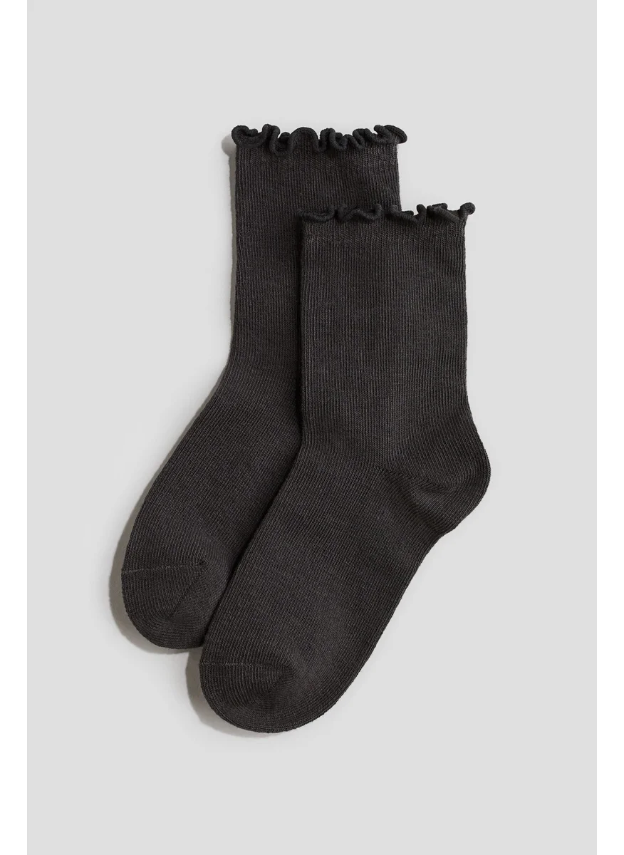 H&M 3-Pack Overlock-Detail Socks