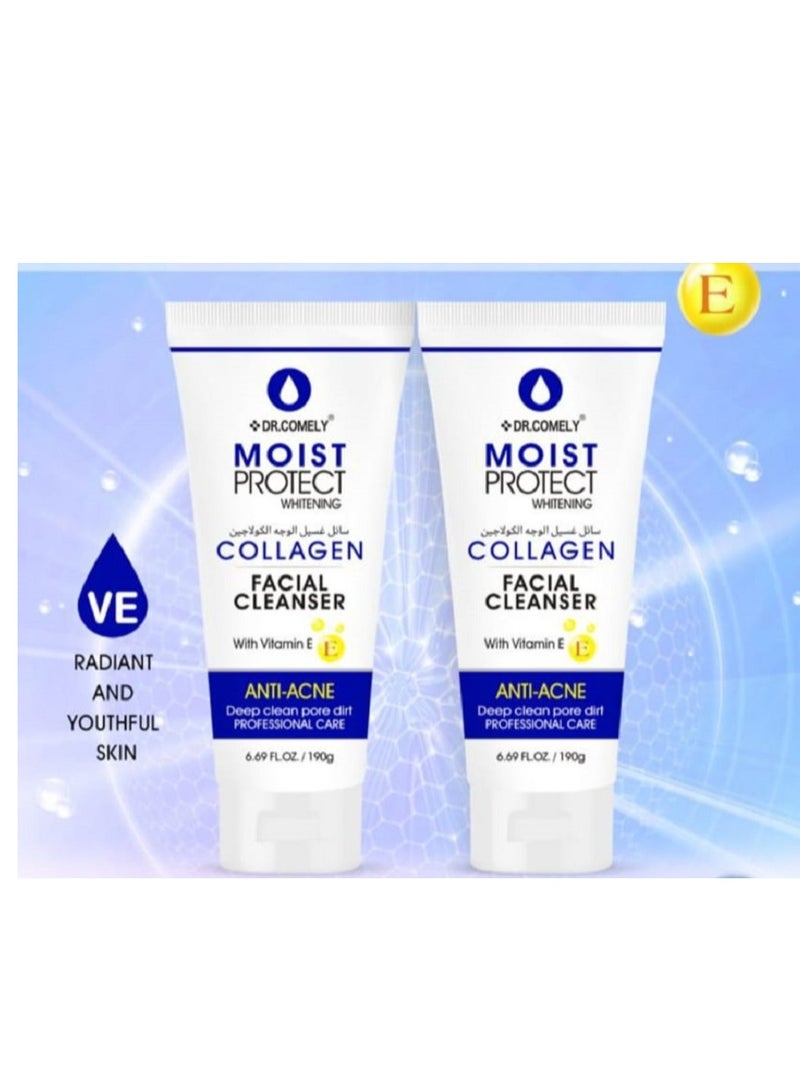 Moist Protect Whitening Collagen Facial Cleanser Pack of 2