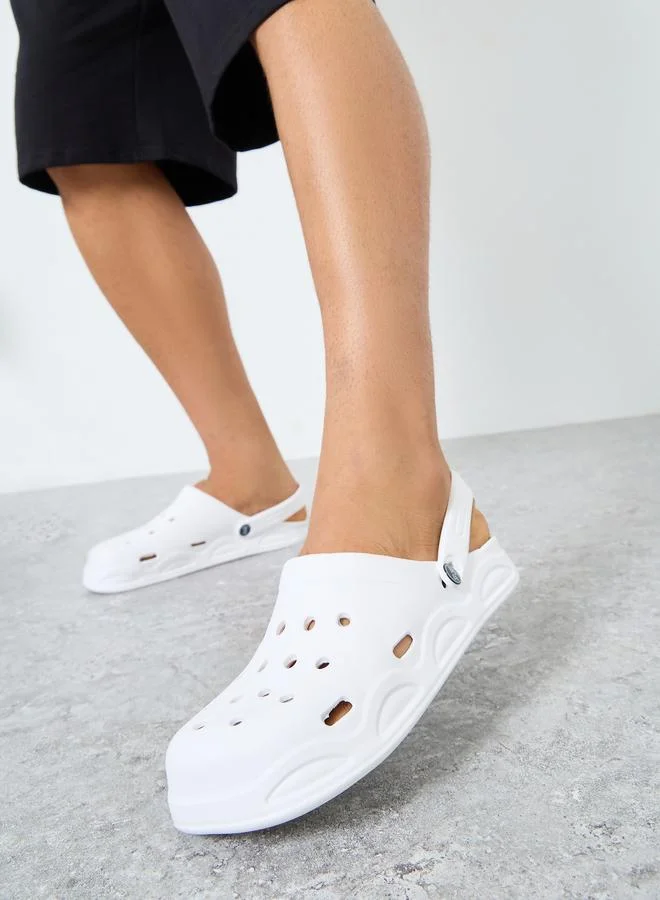 تايك تو Take Two Solid Heel Strap Slip On Clogs