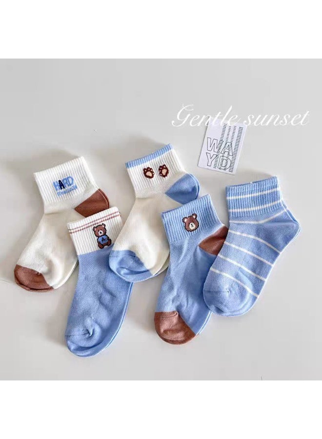 Kids Cotton Socks Set – 3 Pairs, Size for 8–10 Years, Soft & Breathable - Image 3