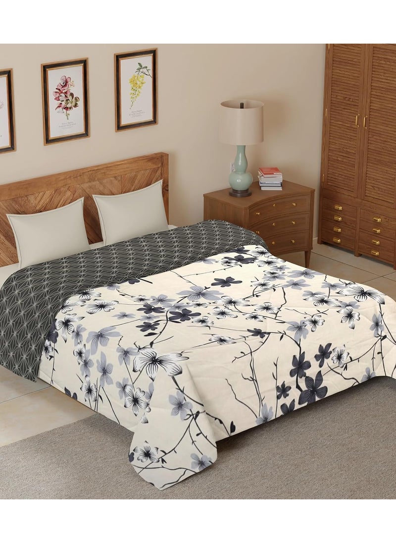 Warmland Warmland Presents Super Soft 220 GSM Reversible Comforter for King Size Double Bed Cream 