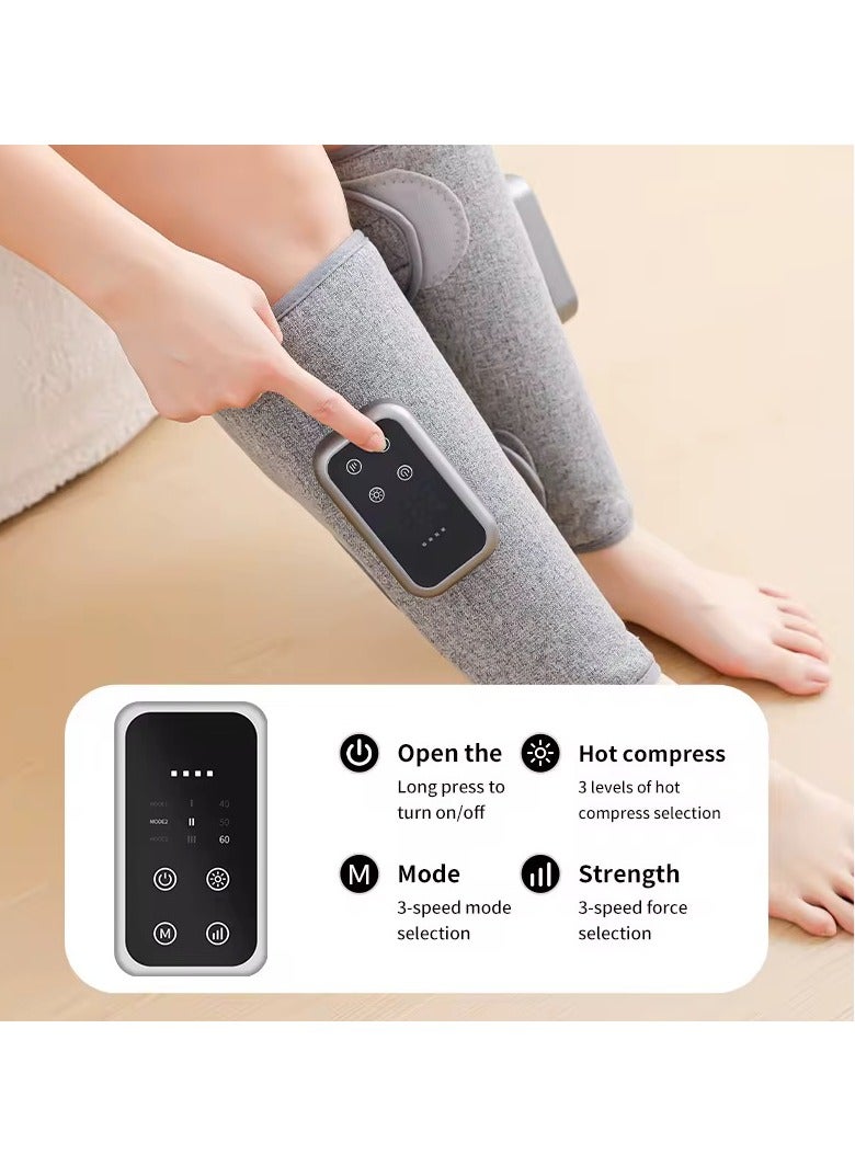 مدلك الساق لتحسين الدورة الدموية وتخفيف الألم – مدلك ربلة الساق بضغط الهواء مع وظيفة التدفئة، مدلك تنحيف الأرجل متعدد الوظائف، كثافة قابلة للتعديل للاسترخاء، مناسب للاستخدام المنزلي، هدية للنساء والرجال - Image 2