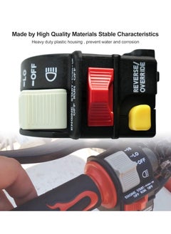 KASTWAVE Left Handlebar Bar Switch, Engine Start Run Off Headlight HI-LO Off Start Light Switch for Polaris Magnum Scrambler Sportsman Trail Boss Worker Xpedition Xplorer 1999-2001, 4010262 4110243 4110248  - Image 2