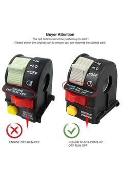 KASTWAVE Left Handlebar Bar Switch, Engine Start Run Off Headlight HI-LO Off Start Light Switch for Polaris Magnum Scrambler Sportsman Trail Boss Worker Xpedition Xplorer 1999-2001, 4010262 4110243 4110248  - Image 4