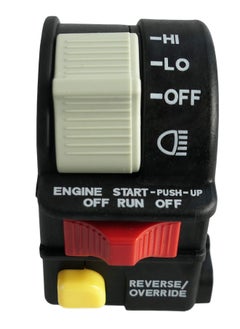 KASTWAVE Left Handlebar Bar Switch, Engine Start Run Off Headlight HI-LO Off Start Light Switch for Polaris Magnum Scrambler Sportsman Trail Boss Worker Xpedition Xplorer 1999-2001, 4010262 4110243 4110248  - Image 1