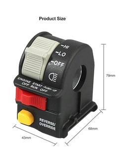 KASTWAVE Left Handlebar Bar Switch, Engine Start Run Off Headlight HI-LO Off Start Light Switch for Polaris Magnum Scrambler Sportsman Trail Boss Worker Xpedition Xplorer 1999-2001, 4010262 4110243 4110248  - Image 5