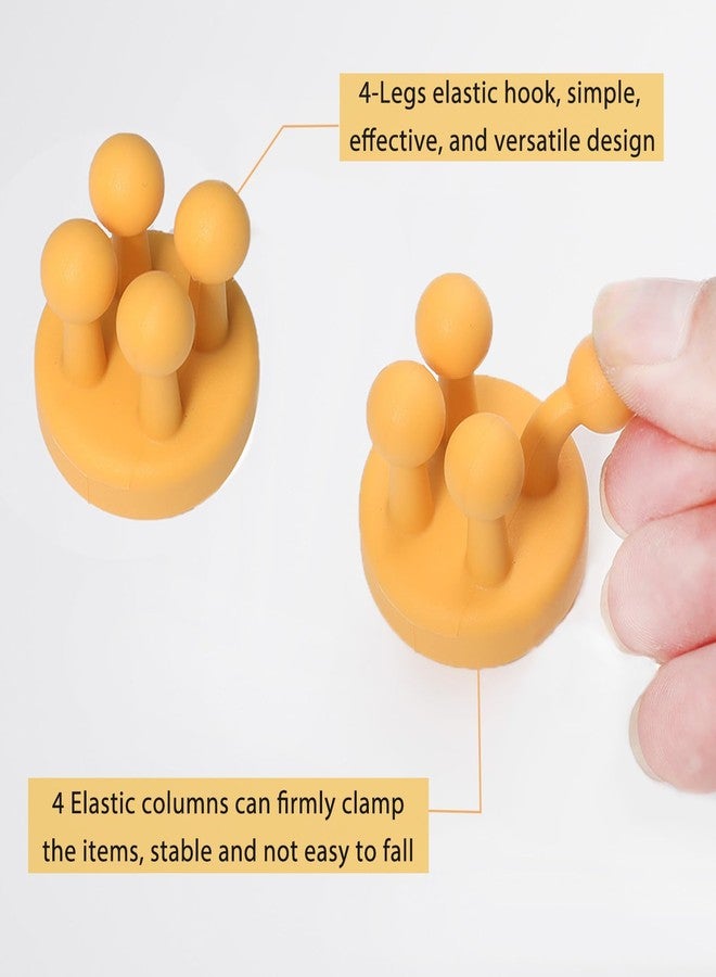 Zezhou Razor Holder Shaver Hook Hanger Stand - 4Pcs Silicone Toothbrush Holders for Shower Wall Mounted Self Adhesive Cute Utility Bathroom Kitchen Organizer Storage Hook for Hanging Loofah Towel Tooth Brush - Image 3