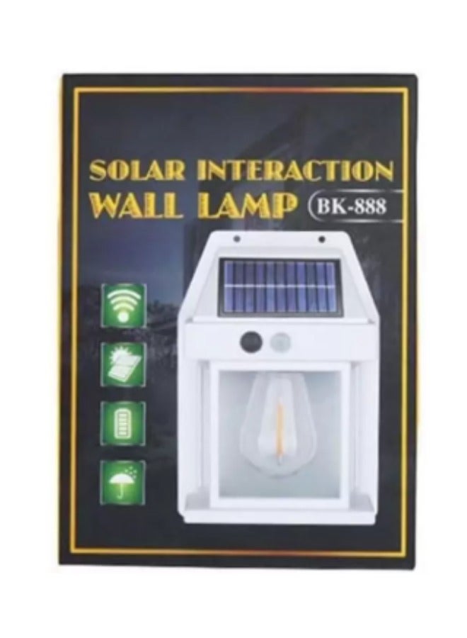 Generic Outdoor Solar Tungsten Wall Lamp - LED Solar-Powered Wall Light with 1200mAh Battery - Automatic On/Off - Ideal for Outdoor Spaces and Patios.  - Image 1