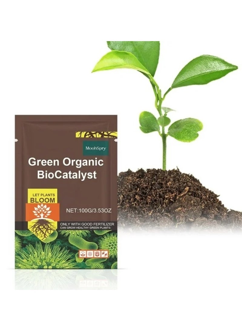 MOONSPRY Plant Nutrition Fertilizer Green Organic Biocatalyst that Grows Green and Healthy Plants 100g - Image 1