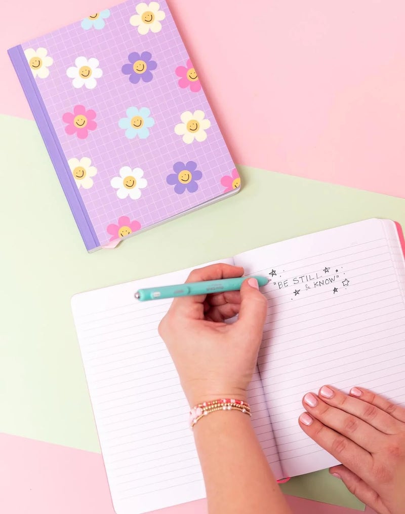 Callie Danielle Notebook Journal, Personal Journaling Notebooks for Women, Cute Writing Journal, Small Note Book, Aesthetic Notebook for Gift (Purple - Happy Daisies) - Image 2