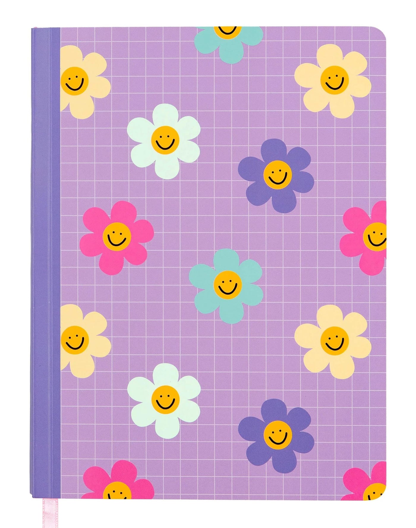 Callie Danielle Notebook Journal, Personal Journaling Notebooks for Women, Cute Writing Journal, Small Note Book, Aesthetic Notebook for Gift (Purple - Happy Daisies)