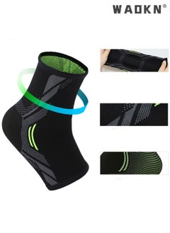 WAOKN Ankle Brace, 1 Pair Ankle Brace Compression, Ankle Support Brace for Sprained Ankle, Injury Recovery, Joint Pain, Achilles Tendonitis Support, Plantar Fasciitis Sock Reduce Swelling (L)  - Image 3