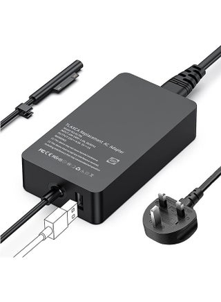 65W  Charger for Surface Pro 9, Laptop Adatper Suitable for Microsoft Surface Pro 8/7/6/5/4/3/X Windows Surface Laptop 4/3/2/1 Surface Go 4/3/2/1 Surface Book 3/2 /1 Surface Tablet 1706 with USB charging port - pzsku/ZFA19179A6FF2FF7B7895Z/45/_/1733803265/397eb0dc-f226-4a70-ad92-8c7e1e4bf909