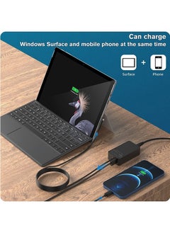 Starwell 65W  Charger for Surface Pro 9, Laptop Adatper Suitable for Microsoft Surface Pro 8/7/6/5/4/3/X Windows Surface Laptop 4/3/2/1 Surface Go 4/3/2/1 Surface Book 3/2 /1 Surface Tablet 1706 with USB charging port  - Image 5