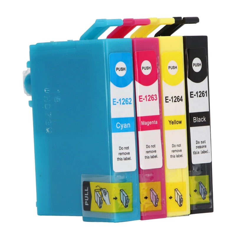 4 قطع مجموعة حبر كرتريدج T1261 T1262 T1263 T1264 بديل لطابعة Stylus NX330 - Image 3