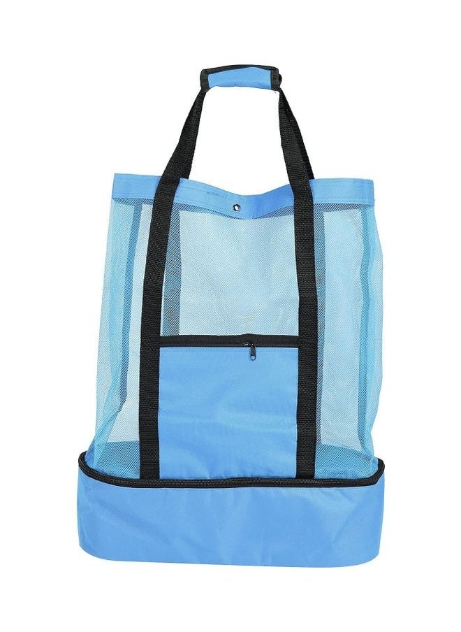 NIBEMINENT - Mesh Beach and Picnic Tote Bag with Insulated Compartment - Image 1