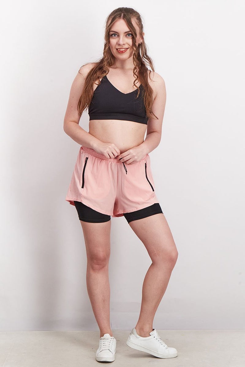 Tchibo Women Sportswear Fit Running Shorts, Pink - Image 3