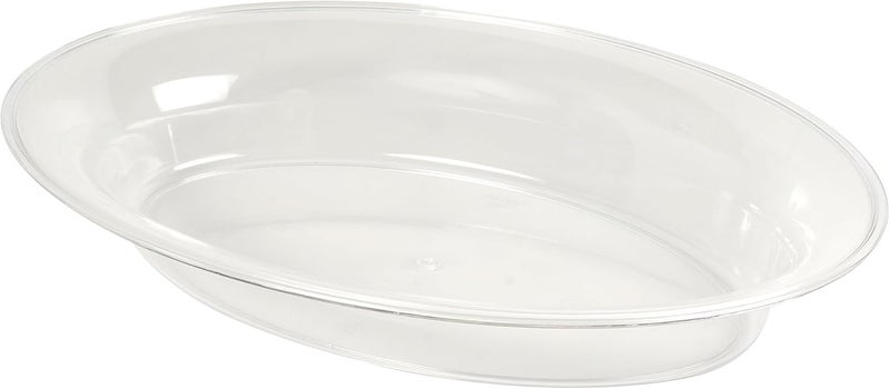 Fineline settings Platter Pleasers OVB09128CL 128 oz Oval Serving Bowl 16 x 11 Clear - Image 1