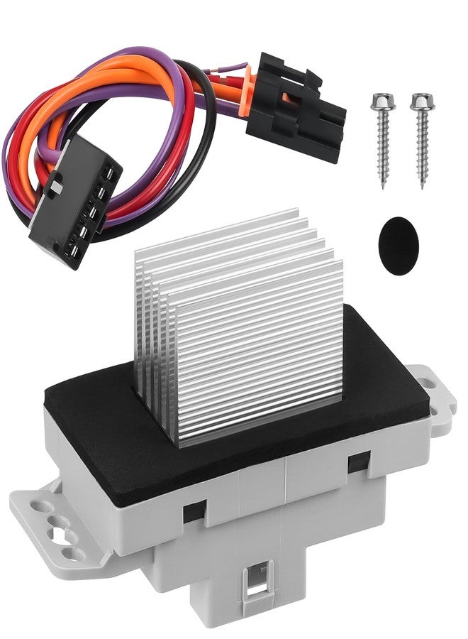 A-NAFTULY 15-81773 HVAC Blower Motor Resistor Kit with Harness Replacement for Chevy Silverado Suburban Tahoe Avalanche Trailblazer GMC Sierra Envoy Yukon Cadillac Escalade 89018778,89019351,1581773 - Image 1