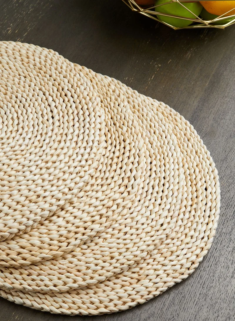 Noire Edit Set of 4 Rattan Weave Place Mats