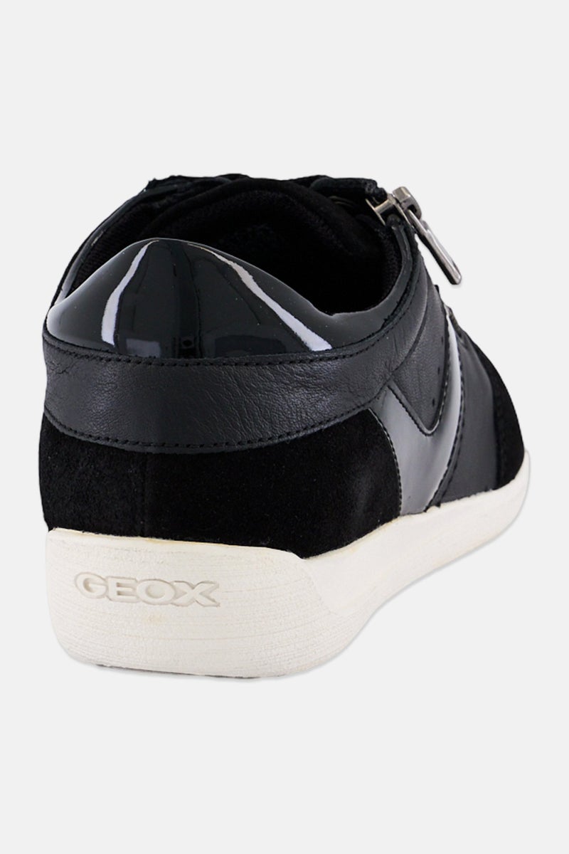 GEOX Women Myria Lace Up Casual Shoes, Black - Image 3