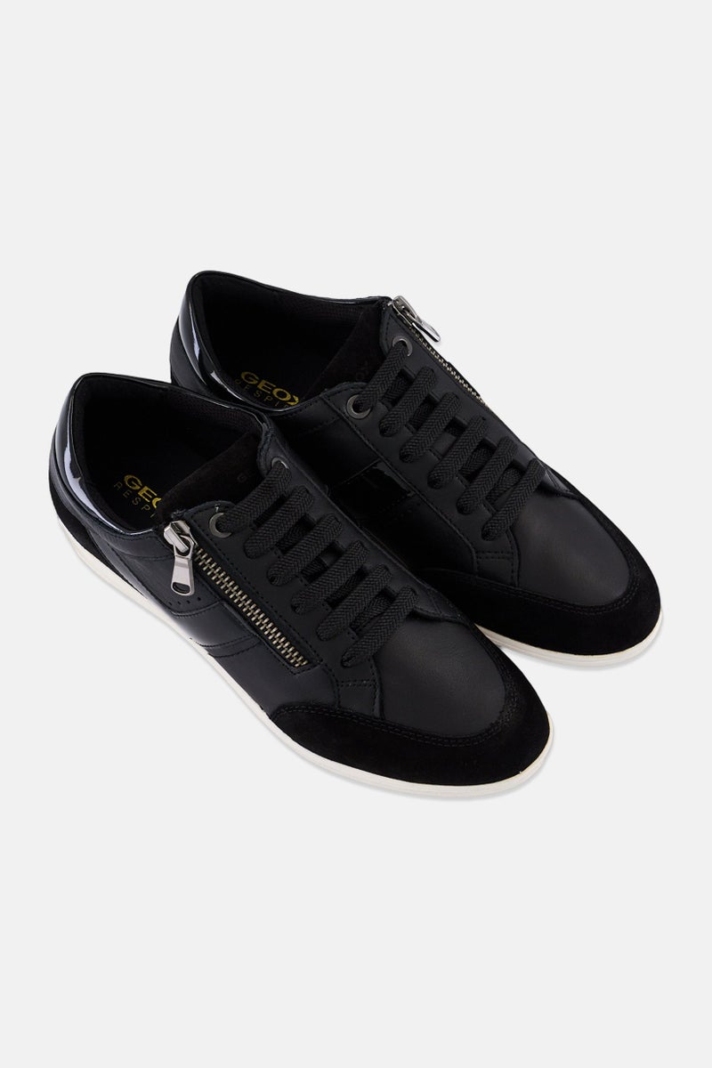 GEOX Women Myria Lace Up Casual Shoes, Black - Image 2