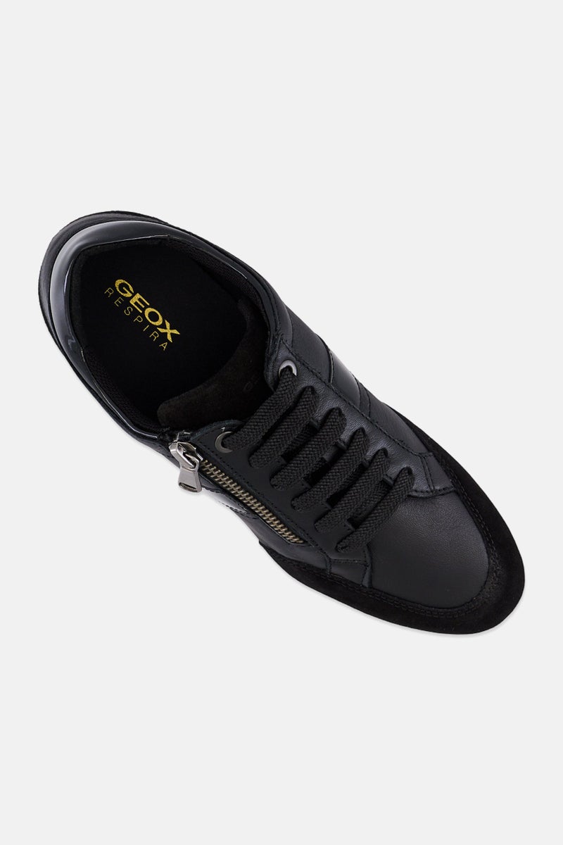 GEOX Women Myria Lace Up Casual Shoes, Black - Image 4