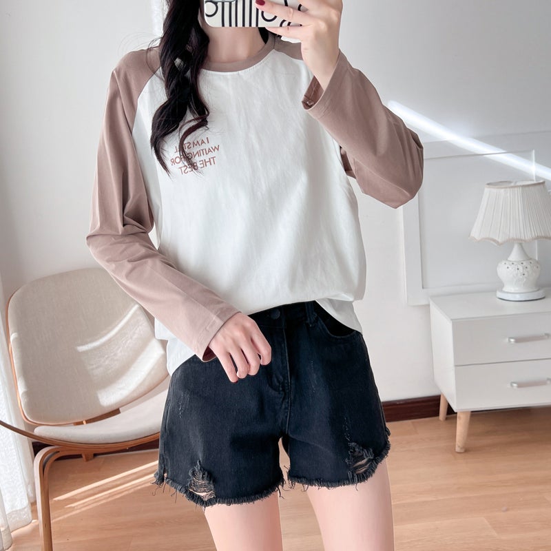 Breastfeeding Top T-Shirt Hot Mom Style Pure Cotton Outer Wear Spring and Autumn Pregnant Women's Long Sleeve Breastfeeding Moon Dress Women's Large Size - Image 2