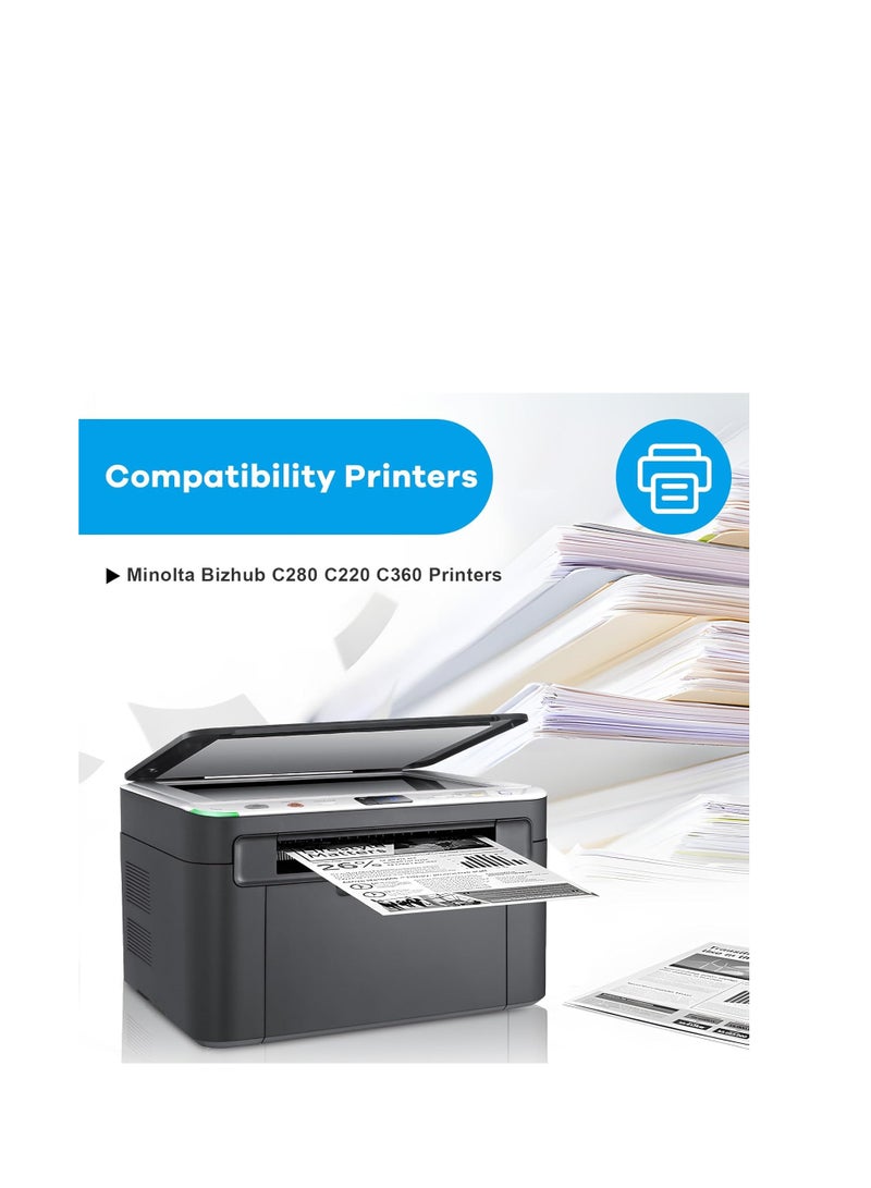 Terabyte TN-216 TN-319 Toner Cartridge Replacement for Konica Minolta TN319 TN216 Toner Cartridge A11G130 A11G430 A11G330 A11G230 TN216K TN216C TN216M TN216Y for Minolta Bizhub C360 C220 C280 Printer Ink - Image 2