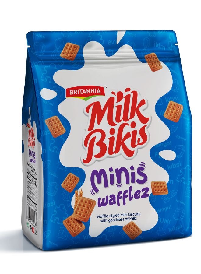 Britannia Milk Bikis Mini Waffles Bag 200g - Image 1