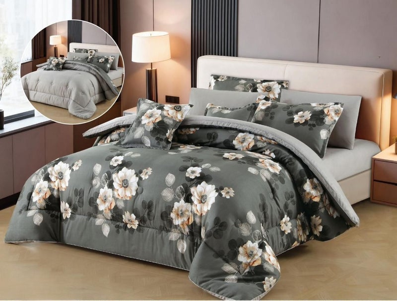 Double bed sheet set, 8 pieces, microfiber, soft quality and elegant design