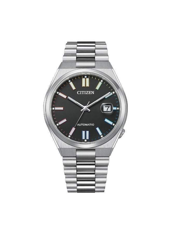 Citizen Stainless Steel Automatic Black Dial Men's Watch-NJ0151-53E, Band Color-Silver - Image 1