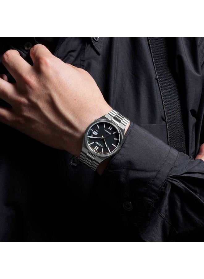 Citizen Stainless Steel Automatic Black Dial Men's Watch-NJ0151-53E, Band Color-Silver - Image 2