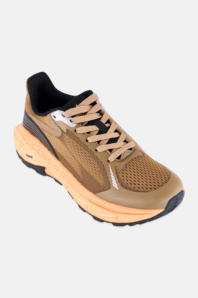 RBX Men Lace Up Brand Logo Training Shoes, Brown  - Image 1