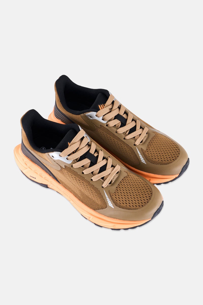 RBX Men Lace Up Brand Logo Training Shoes, Brown  - Image 3