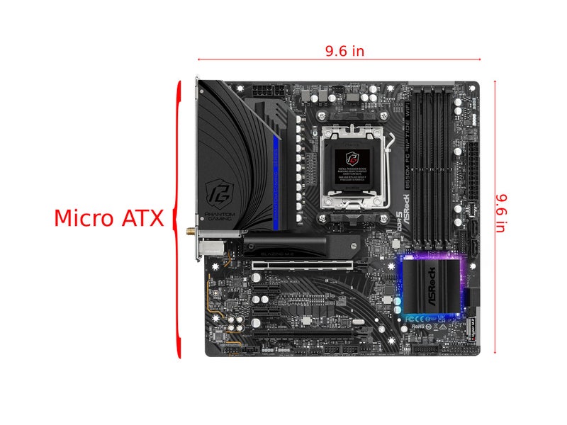 ASRock لوحة أم ASRock B650M PG Riptide WiFi لمعالجات AMD Socket AM5 Ryzen 7000 Series - Image 2