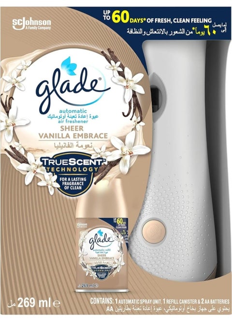 Glade Automatic Air Freshener + Refill, Vanilla Softness, 269 ml