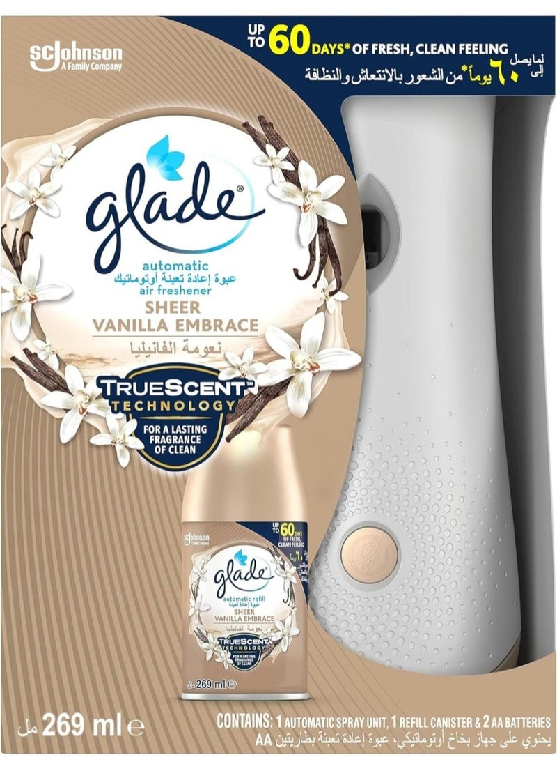 Glade - Glade Automatic Air Freshener + Refill, Vanilla Softness, 269 ml - Image 1