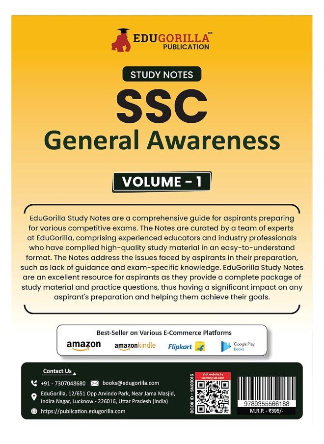 Study Notes for SSC General Awareness (Vol 1) - Topicwise Notes for CGL, CHSL, SSC MTS, CPO and Other SSC Exams with Solved MCQs  - Image 3