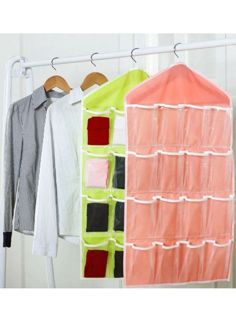 DubaiGallery 16 Pockets Socks Bra Underwear Hanging Organizer Tidy Rack Hanger Storage Door Bag For Bathroom Living Room Household Sundries - Image 3