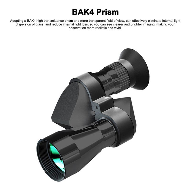 Night Vision Monocular: Black Waterproof Anti Fog - Central Focusing Easy Adjustment Multifunctional Cellphone Clip for Outdoor Hunting Bird Watching Camping Travel - Image 2