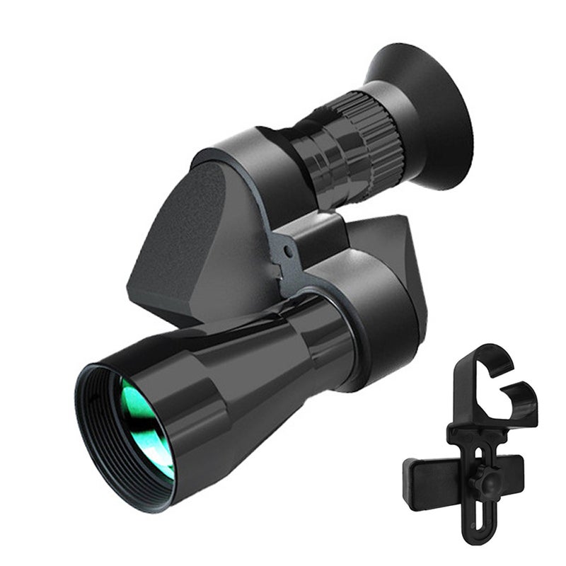 Night Vision Monocular: Black Waterproof Anti Fog - Central Focusing Easy Adjustment Multifunctional Cellphone Clip for Outdoor Hunting Bird Watching Camping Travel - Image 1