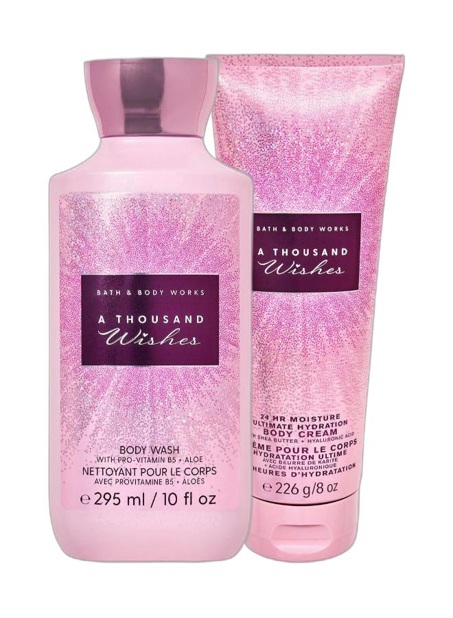 Bath & Body Works A Thousand Wishes Body Wash 295ml & A Thousand Wishes Ultimate Hydration Body Cream Bundle - Image 1