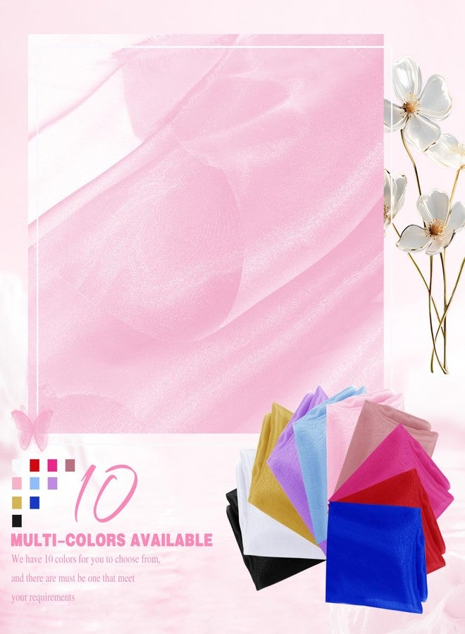VACVELT Sheer Organza Fabric by The Yard, 60 Inch Wide Light Pink Organza Fabric Bolt Bridal Sheer Tulle Fabric, Silk Organza Roll for Wedding Party Decorations Backdrop Curtain (1 Yard) - Image 3