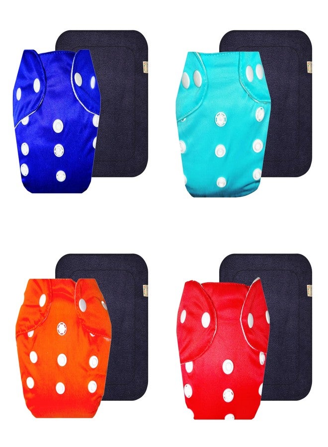 Dumbledo Lite Cloth Diaper with Black Insert (Pack of 4) | Hypoallergenic | Reusable & Washable | Easy to Clean | Ideal for Toddlers | 3 Months - 2 Years | Unisex Baby - Image 1